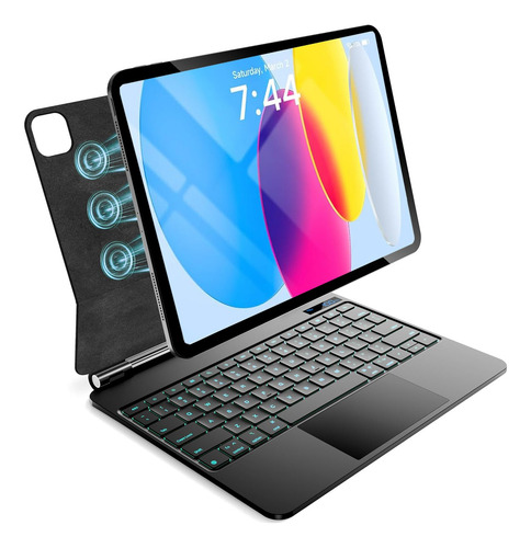 Funda Con Teclado Mágico Para iPad 10th / 11th Con Ñ