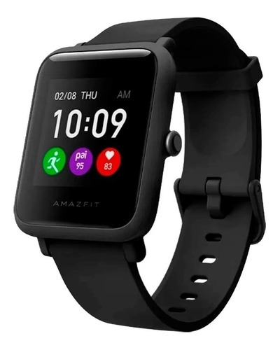 Imagen 3 de 3 de Smartwatch Amazfit Basic Bip S Lite 1.28" caja de policarbonato charcoal black, malla charcoal black de tpu A1823