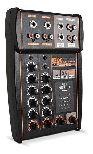 Mesa De Sonido Mixer Expert Mx1 Con Ecualizador De 4 Canales Y 2 Vías Mx-1 De 12 V