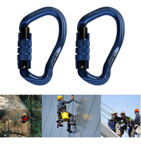 2x 23kn Gate Mosquetón De Bloqueo Automático Escalada