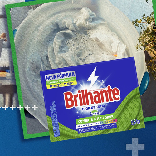 Roups Em Pó Brilhnte Cix 1,6 Kg Higiene Antibc