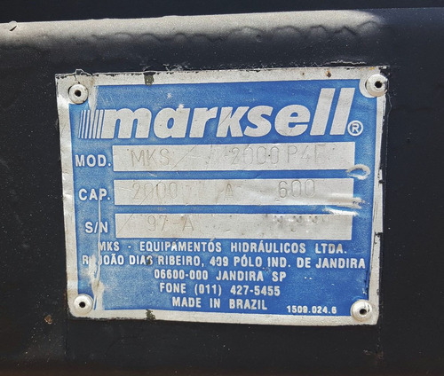 Plataforma Elevatoria Bau 2t Marksell Toco Truck