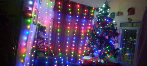 Luces Led Tipo Cortina Lluvia  Multicolor Navidad Cumpleaño