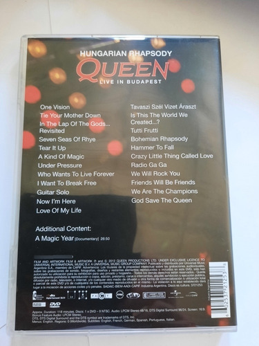 Queen / Live In Budapest / Hungarian Rhapsody / Dvd