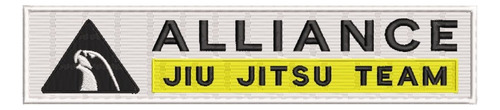 Patch Bordado Termocolante-luta-jiu-jitsu-alliance 4 Branco Lisa
