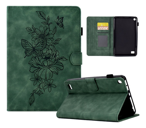 Funda Inteligente Verde Para Amazon Kindle Fire 7 2019/2017/