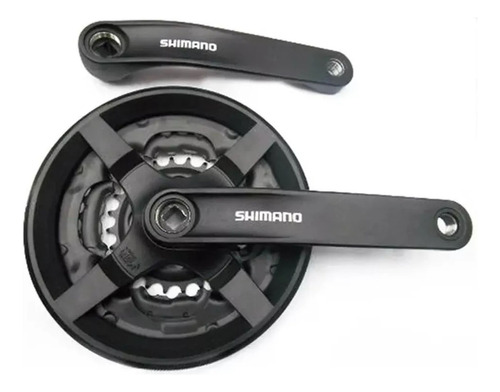 Triple Multiplicadora Shimano Tourney Ty301 28/38/48 170mm Color Negro