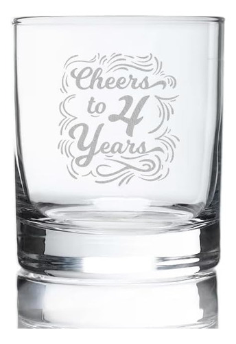 Vaso Whisky To 4 Years Refranes Grabados Regalo Para Celebra