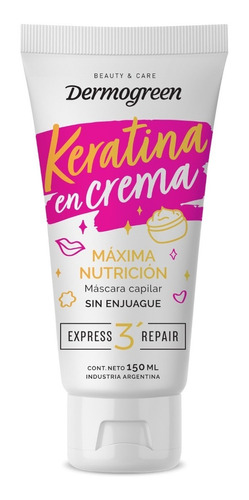 Dermogreen Keratina En Crema Tratamiento Capilar 150ml