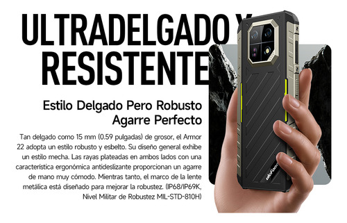 Ulefone Armor 22 Dual Sim 128 Gb Negro 16 GB RAM