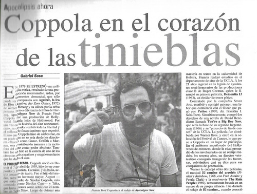 Apocalipsis Ahora, Coppola En El Corazon De Las Tinieblas