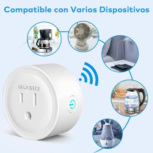 Enchufe Inteligente Wifi Glückluz Alexa X4