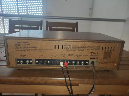 Sintoamplificador Stereo Realistic Modulette 12-1401 Mbueno (Usado)