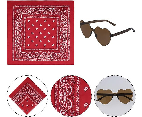 Conjunto De Trajes De Vaquera, Chaleco Con Flecos, Sombrero De Vaquero Y Gafas De Sol