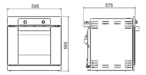 Horno A Gas Longvie H1900xf Con Grill Eléctrico De Empotrar Color Plateado