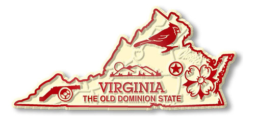 Iman Diseño Mapa Estado Virginia