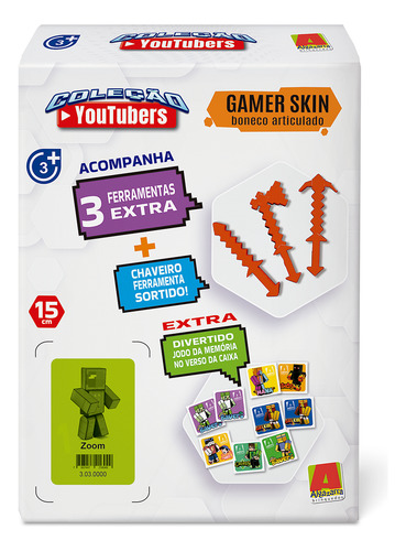 Boneco Zoom Astronauta 15 Cm Minecraft Com Ferramentas