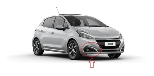 Imagen 2 de 5 de Kit Faro Antiniebla Auxiliar Peugeot 208 Rejilla Cromada