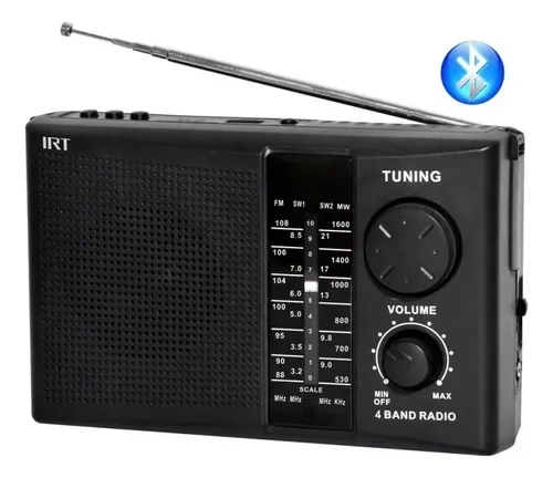 Radio Con Bluetooth, Recargable Y A Pilas. 4 Bandas