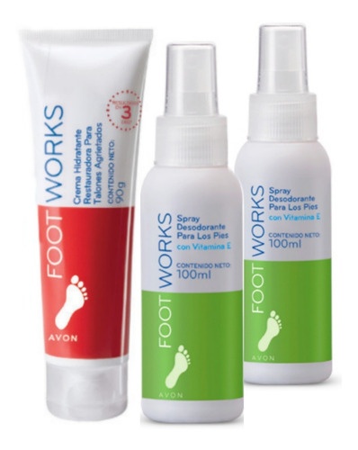 Avon Foot Works Set Higiene Básica Para Cuidado De Los Pies Mentol