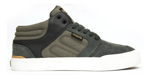 Zapatilla Gangsta Wallride Mid Grey Cuero/algodon