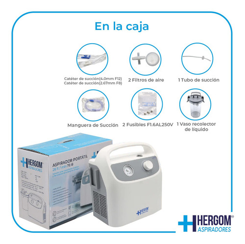 Aspirador De Flemas Portátil De 28 L / Min 7e-b Hergom