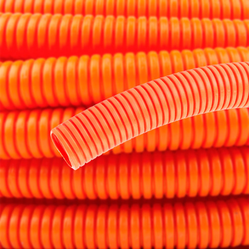Tubo Conduit Corrugado Pvc Naranjo 20mm (rollo 25mt)