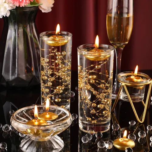 40 Velas Flotantes Sin Perfume Para Centros De Mesa, Velas F