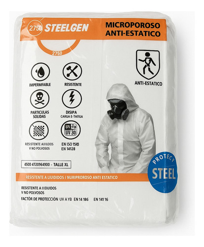 Mameluco De Trabajo Xl Steelgen - Resistente Y Cómodo Blanco Xl