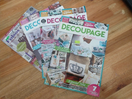 Pack X 4 Revistas Decoupage Decoración Hms Ediciones Nuevo