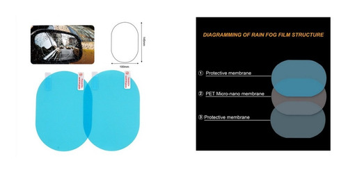 Protector Película Antiniebla Para Espejo Retrovisor Auto