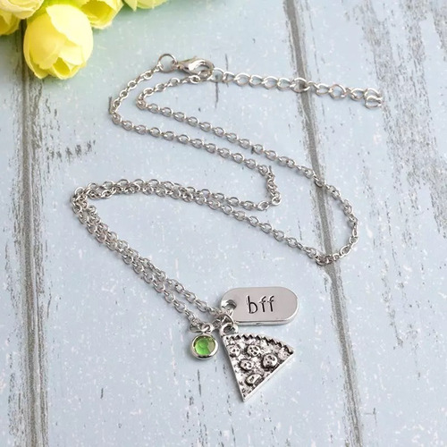 Collares Mejores Amigos Set De 6 Bff * Un Único * Color Plateado