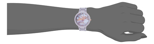 Pulsera De Goma Watch Nine West, Color Lavanda, Para Mujer