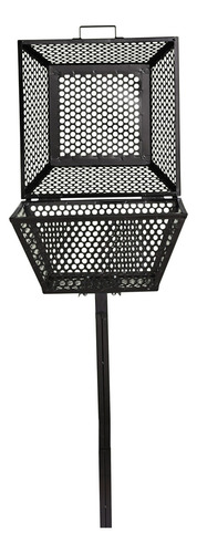 Lixeira De Calçada Externa Embutir Grande Tampa Resistente Cor Preto