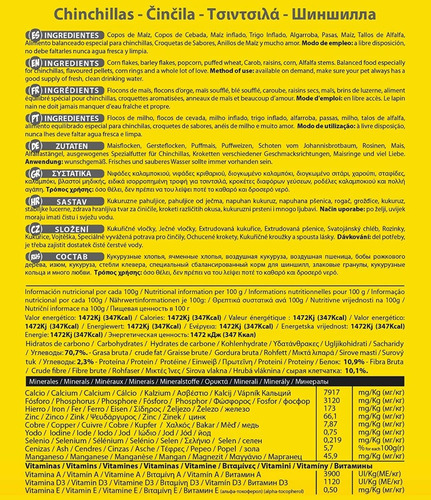 Kiki Max Menu Chinchillas 800 Gr Hierbas Naturales De España