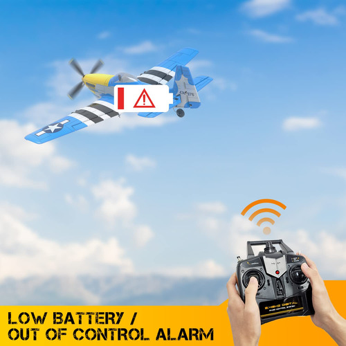 Avión Rc Rtf De 4 Canales Con Control Remoto Con 3 Modos -