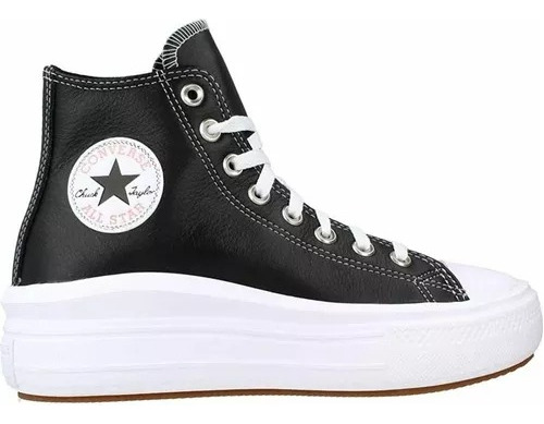  Converse Plataforma Ctas Cuerina Negro