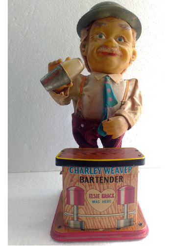 Muñeco Figura Charley Weaver Bartender Toy 1962 