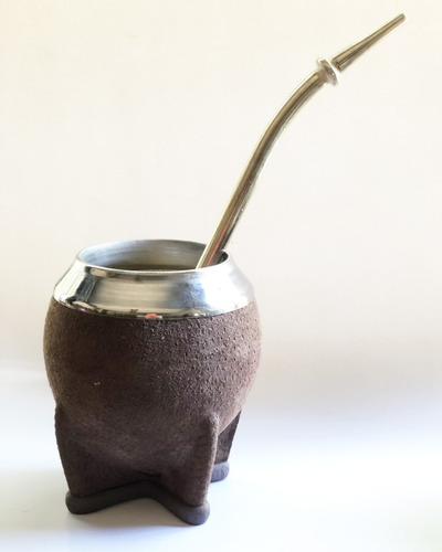 Imagen 1 de 4 de Mate Torpedo Con Boquilla De Acero Inox. Color Chocolate