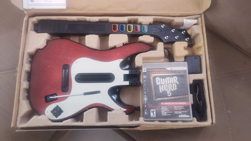 Guitarra Ps3 Ou Pc Guitar Hero 5 + Jogo Orignal (Usado)