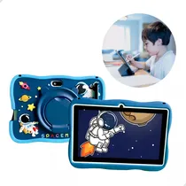Comprar Tablet Android Kids Infantil Astronauta 64gb + 4gb Cor Azul