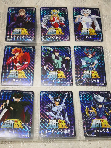 9 Tarjetas Caballeros Del Zodiaco Asgard Retro Vintage Japon