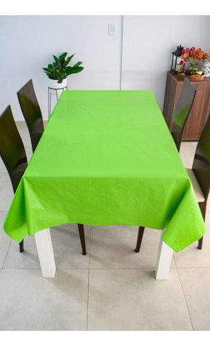 Mantel Cuerina Impermeable Cuadrado 1.40x1.40 Ecocuero Verde Manzana