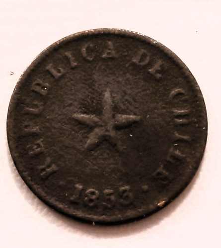 1/2 Centavo 1853 De Chile