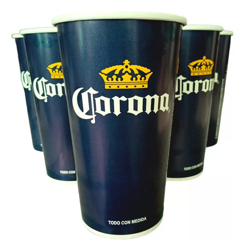Vaso Desechable Encerado Cerveza Michelada 50pz 44oz/1300 Ml Azul