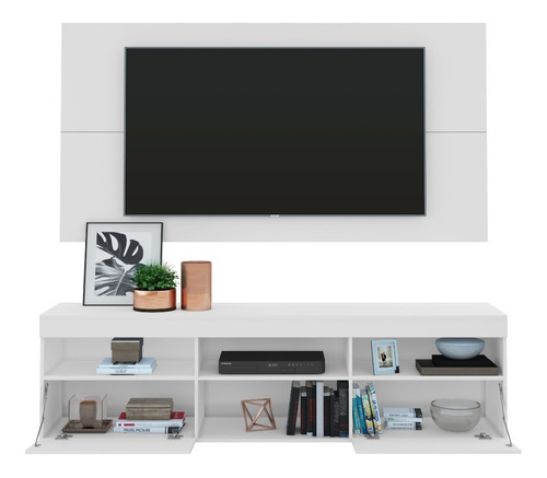 Imagen 2 de 6 de Rack Con Panel California Para Tv Hasta De 65 Pulgadas Blanc