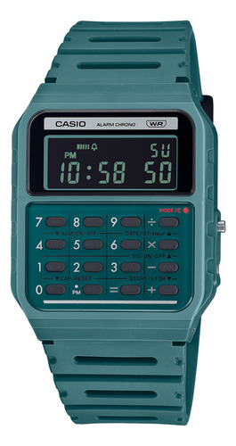 Reloj Casio Ca-53wb Calculadora Unixes Digital Malla Petróleo