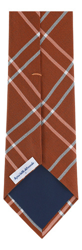 Corbata Scappino Brera A Cuadros De Seda Hombre 400 Color Naranja