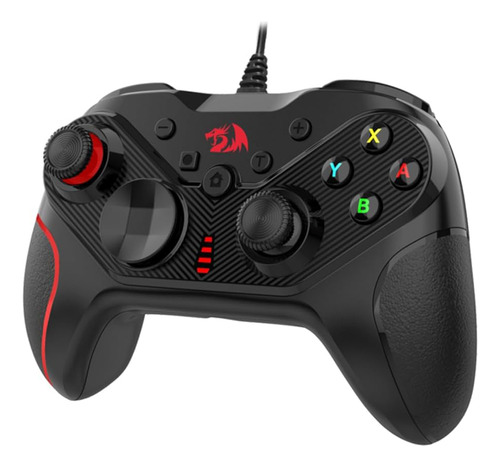 Controle Gamer Redragon Rift G710 Usb Com Vibração P/ Pc/ps3 Preto
