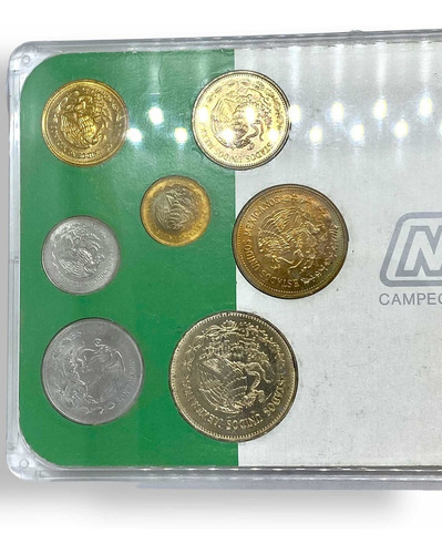 Set 7 Monedas Conmemorando Mundial De Fútbol En Mexico 1986 (Usado)